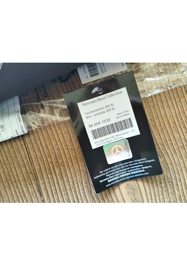 Mercedes Benz Kemik Vites Topuzlu Şemsiye Kahverengi