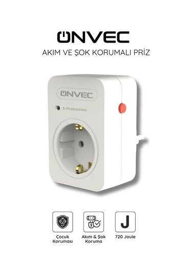 Onvec Basic Akım ve Şok Korumalı Priz 720 Joule