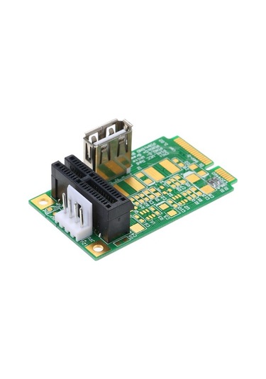 Pazly Mini Pcie - Pcı Express Yuva Yükseltici Kart Adaptörü, 4 Pın Güç Kablosu, Test İçin