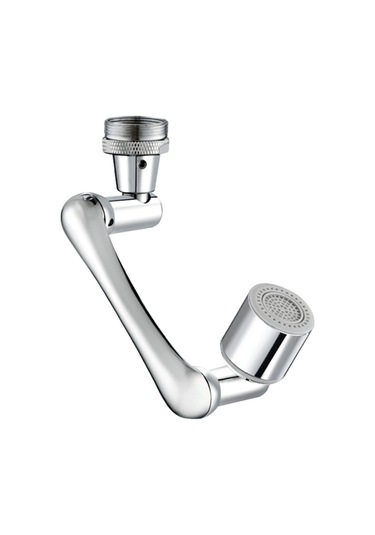 Xurunkeji 1440 Dönebilen Katlanabilir Musluk Genişletici Havalandırıcı İki Su Çıkış Modu, Evrensel Sıçrama Filtreli Musluk GÜMÜŞ