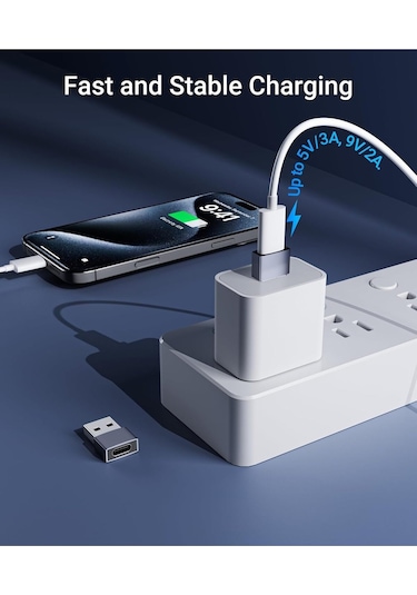 Usb-c Kadın Usb Erkek Adaptör 3'lü Paket Alüminyum Tip C Şarj Dönüştürücü İphone Uyumlu