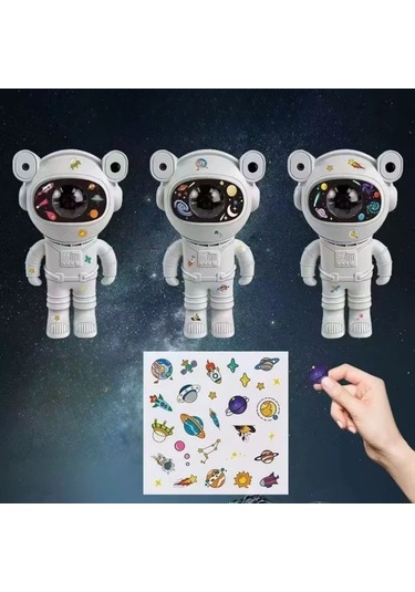 River World Astronot Gece Lambası Kumandalı Ve Stickerli Çok Renkli