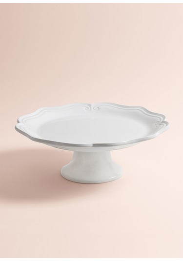 The Mia Grande Pasta Kek Standı Beyaz 33x12 Cm Grd0017 Beyaz