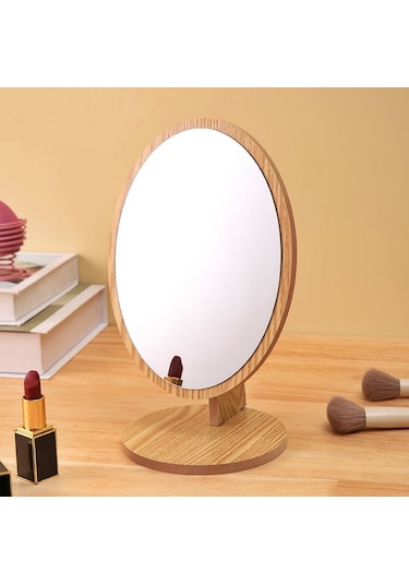 Gaman Dekoratif Masaüstü Ahşap Makyaj Aynası