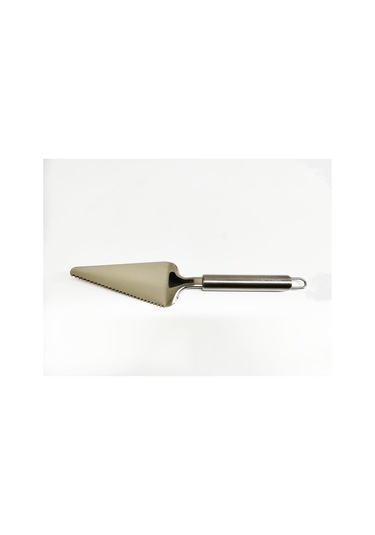 Üçgen Pasta Spatula Komple Çelik Gümüş