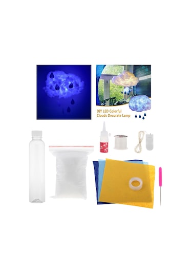 Suntek Led Gece Lambası Pamuk Bulut Şekli Işık Asılı Lamba Usb Sıcak Sarı Diğer