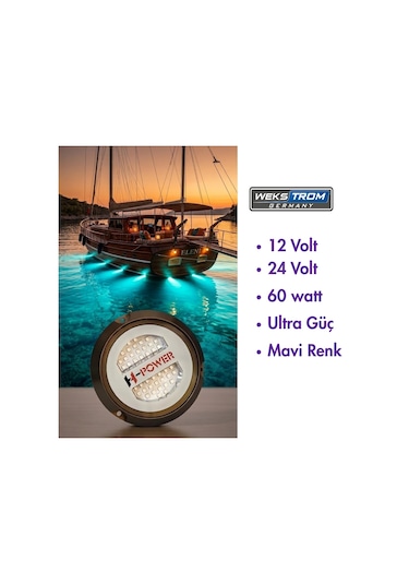 Wekstrom Germany H-power Sualtı Led Lamba 60 Watt 12 Volt - 24 Volt