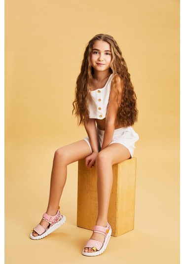 Vicco Dekan 332.p25y.203 Kız Çocuk Sandalet Pudra 26-30 Pudra