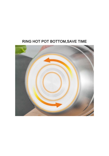 Padalink 18cm 304 Paslanmaz Çelik Tencere, Gümüş Rengi, 630g Ağırlık, 1-2 Seçenekli Tip, Tam Set Diğer