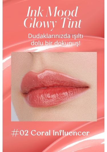 Peripera Ink Mood Glowy Tint 02 Coral Influencer
