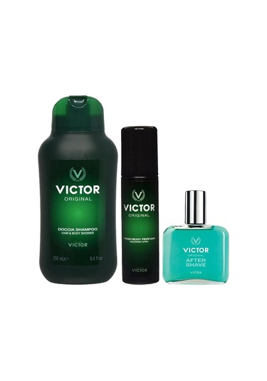 Victor Original Erkek Sprey Deodorant 100 ML + After Shave 100 ML + Şampuan 250 ML