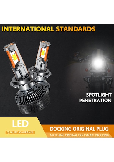 Yifomall Yüksek Performanslı 65w Led Far, 13000lm Parlaklık, Ip68 Su Geçirmez, 6000k Beyaz Işık, 9012/9005/9006/h1/h4/h7/h11 Uyumlu