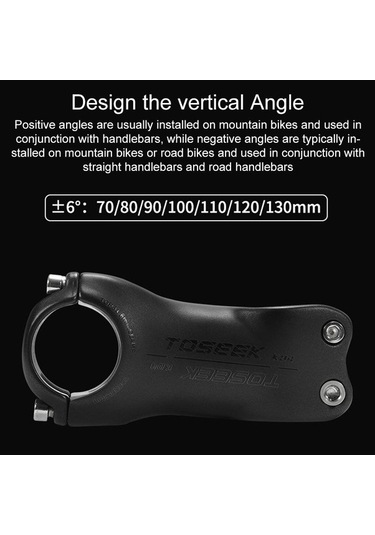Ebitda Toseek K04 Tam Karbon Fiber Lehimleme Yol Dağ Bisikleti Gidona Yükseltici Musluk, 6 Derece, 90mm Siyah Gri Gümüş Siyah - Gri