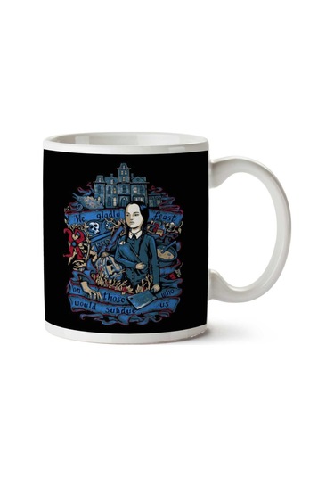 Wednesday Addams We Gladly Feast The Addams Family İki Tarafı Baskılı Kupa Bardak