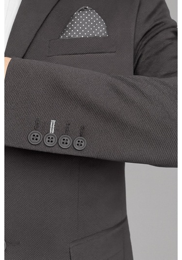 Erkek Siyah Blazer Ceket İtalyan Kesim, Tek Düğmeli, Tek Yırtmaçlı Şık Klasik Model Siyah