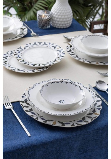 Lorenzo 6 Kişilik 24 Parça Yemek Takımı Renkli