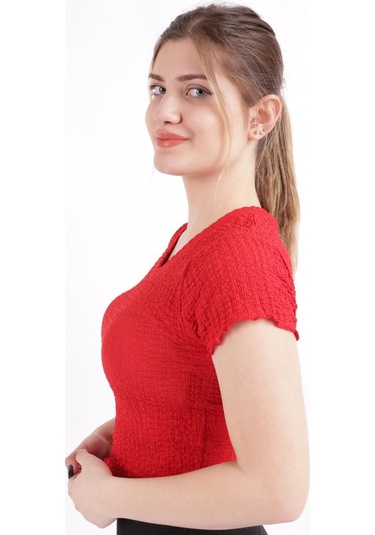 Busem S0010665-23y Kadın Bluz S0010665-R0766 Kırmızı