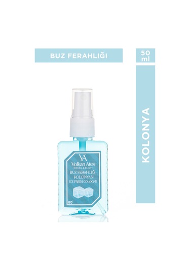 Volkan Ates Natural & Beauty Parfümlü Kolonya - Buz Ferahlığı 50 Ml