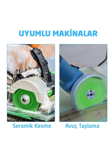 Cam Seramik Şişe Kesme Taşlama Elmas Diski 100 Mm