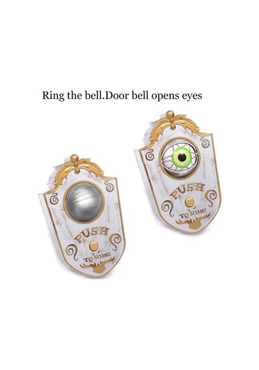 Yaozixa Korkunç Tek Gözlü Kapı Zili - Işık Efektli Cadılar Bayramı Dekorasyonu Beyaz