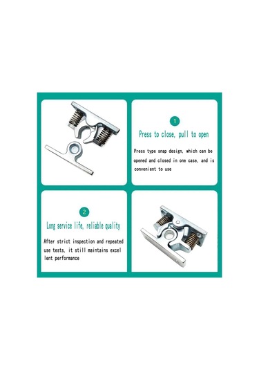 Nayomiglow Adet Yaylı Kapı Kolay Kilitleme Durdurma Mandalı Serbest Bırakma Kelepçesi Çift Makaralı Mandal Mp-4