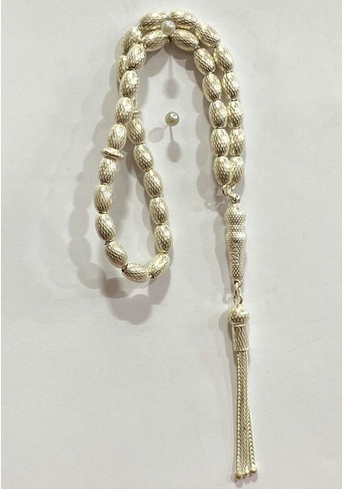 Tespih Vizyon İşlemeli Gümüş Tespih F16002098