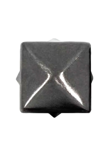 Süs Tırnaklı Platin Çakma Kare Piramit 7 Mm 20 Adet Metal Trok