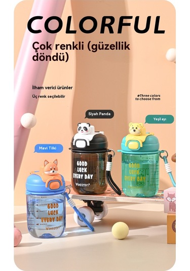 Jian Fan Öğrenci Yaz Plastik Su Bardağıyeş Yeşil