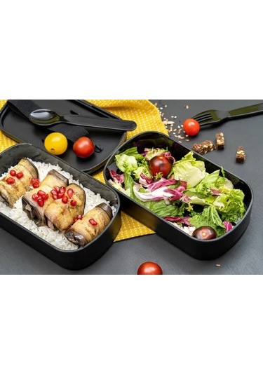 Smart Solutions Okul İçin Çocuklar Ve İşe Giderken Yanınıza Alınabilecek Öğle Yemeği Kutusu 1 L 152748626 Siyah