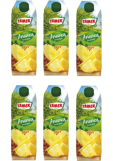 Tamek Ananas Nektarı 1 Lt X 6 Adet