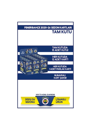 Fenerbahçe 2025-26 Sezon Kartları - Tam Kutu
