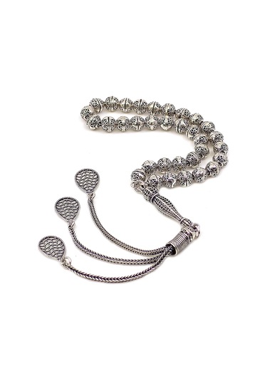 925 Ayar Gümüş Küre Kesim Tesbih