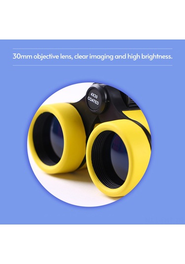 Hangfox Çocuk İçin 4x Büyüme 30mm Lensli İkili Gözlük, Kaymazsız Kollü, Siyah Ve Çeşitli Renk Seçenekleri Siyah