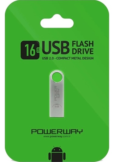Powerway 16gb Usb Bellek - Metal 16 Gb Flash Bellek