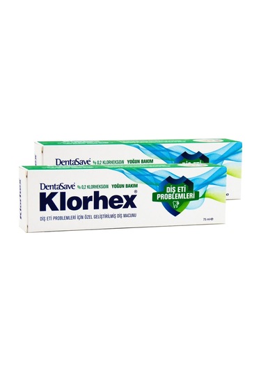 Dentasave Klorhex Yoğun Diş Eti Bakımı Diş Macunu 2 x 75 ML