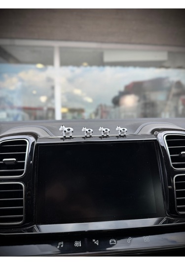 4 Parça Sevimli İnek Ailesi Dikiz Aynası Süsü - İnek Ayna Süsü Araba Süsü Torpido Süsü Oto Aksesuar