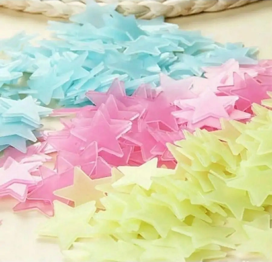 Vipotolki Duvara Yapıştırılan Dekoratif Işıklı Yıldız İç Dekorasyon Çıkartmaları 154598686 Açık Mavi