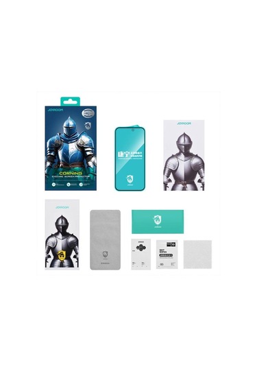 Joyroom Apple Uyumlu iPhone 16 Pro Gerçek Corning Gorilla Glass Cam Ekran Koruyucu