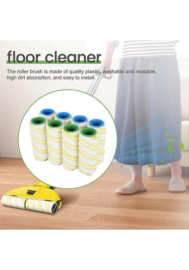 Fc5 Fc7 Fc3 Fc3d Elektrikli Zemin Temizleyici İçin 8 Adet Rulo Fırça Yedek Aksesuarı