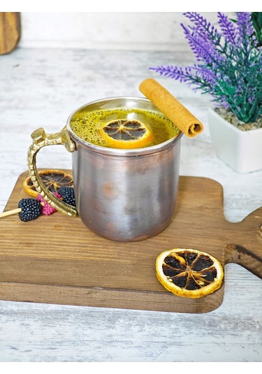 Modabakir Kupa Bardak Bakır Premium Kahverengi