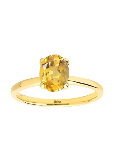 Sirius Oval Kesim Sitrin Tektaş Yüzük 0831R0013