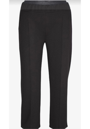 Çelik Dokuma Beli Lastikli Pantolon Siyah