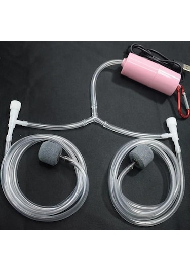 Vkemall Usb Şarjlı Sessiz Akvaryum Oksijen Pompası - Balık Tankı Zirveleyici, Yeşil, Usb Girişli, Küçük Boy, Dış Mekan Uygun