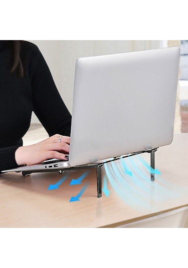Geeroyoo Katlanabilir Laptop Ve Telefon Standı - Ayarlanabilir Boyutlu Ergonomik Tasarım, Tüm Cihazlarla Uyumlu