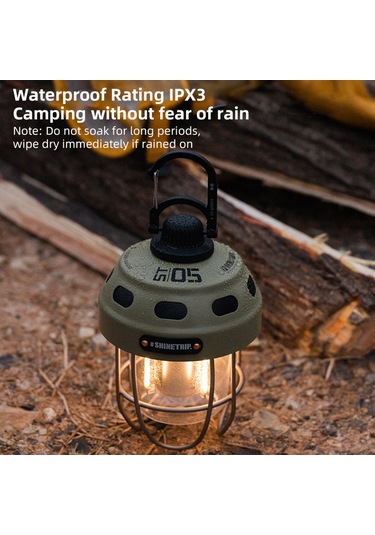 Shinetrip Kamp Işıkları Ve Fenerleri Karbon Çelik 5 Mod Usb Şarj Yeşil