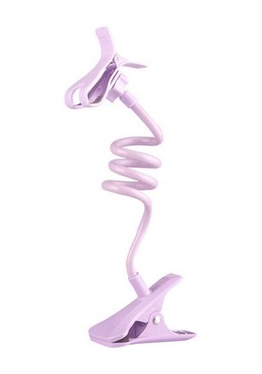 Wisdomselect 360 Şekereli Boyunlu Esnek 6,3 Inç'e Kadar Cihazlara Uyumlu Atlamalı Telefon Tutacağı Mor Yok Havalandırma Ozt7r7