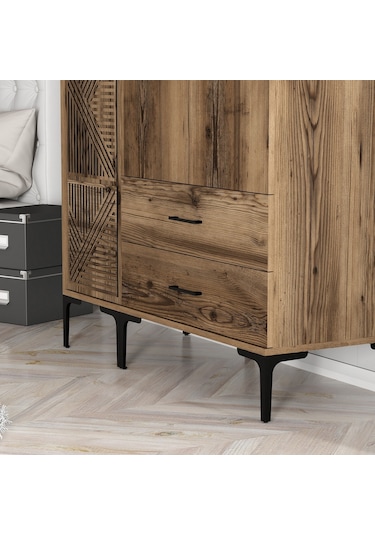 Variant Kumsal 3 Kapılı Pt Gardrop - Ceviz / Ceviz