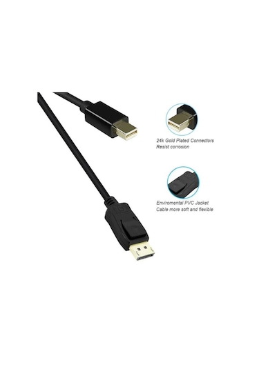 1.5 Metre Mini Displayport To Displayport Kablosu Dp To Mdp