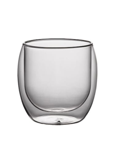 Leggno Vetro Çift Camlı Espresso Bardak 100 Ml 2'li Renkli