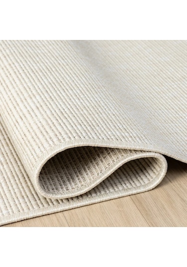 Düz Krem Jüt Görünümlü Modern Halı - L663krbo